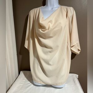 NWOT Elegant Cream Drape Top